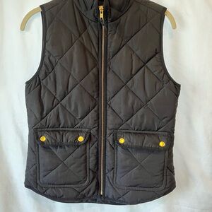J. Crew Black Quilted Vest size XS
